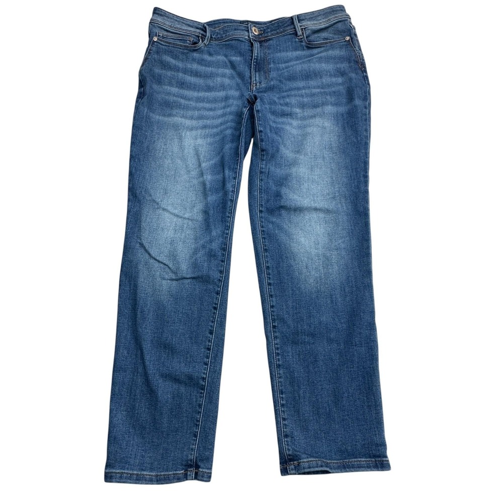 J Jill Jeans Womens 14 Blue Authentic‎ Fit Slim Ankle Stretch Denim Medium Wash